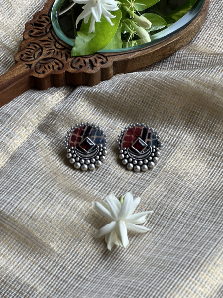 BRASS & FABRIC Handcrafted EARRINGS