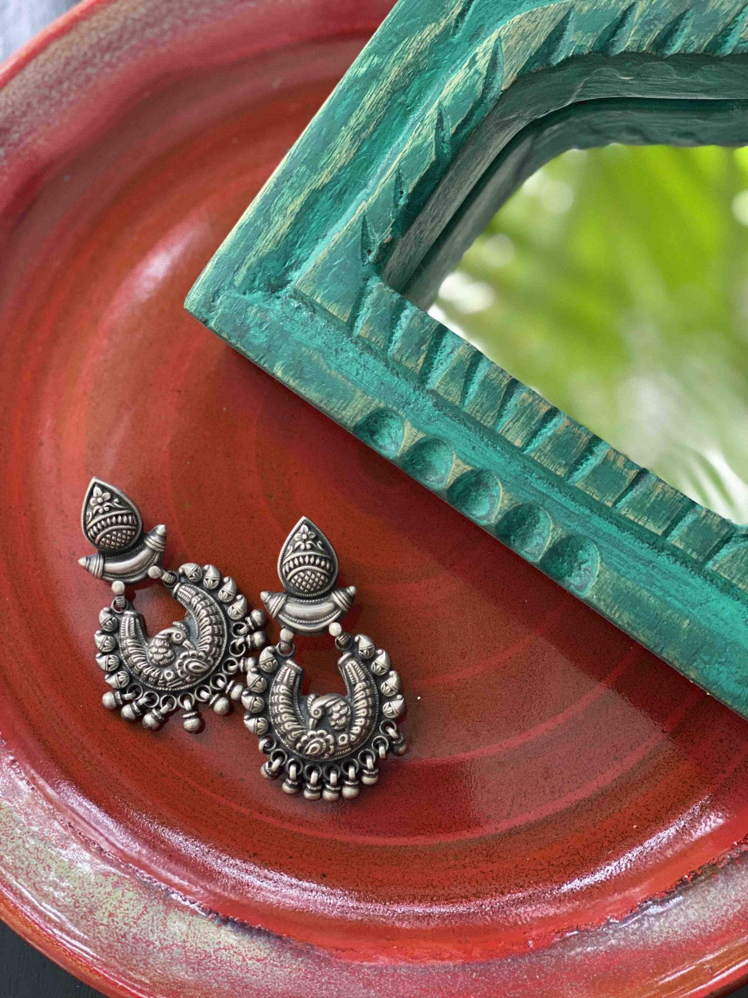 Silver tribal earrings Clearance