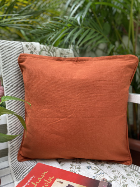 RUST Cotton WOVEN Cushion Cover