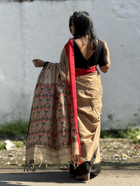 FAWN MAHESHWARI SILK & COTTON SARI