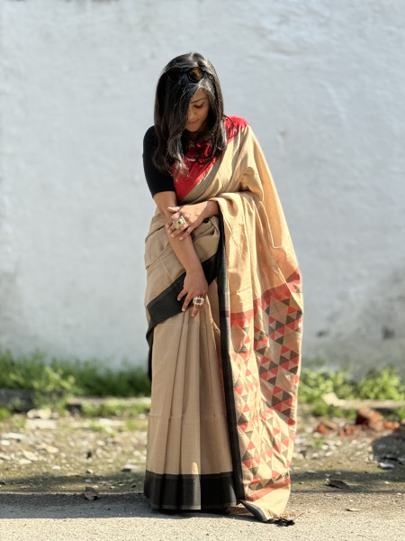 FAWN MAHESHWARI SILK & COTTON SARI