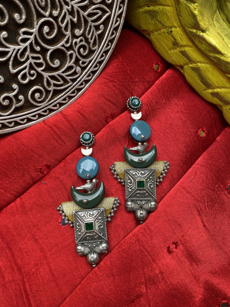BRASS & FABRIC Handcrafted EARRINGS