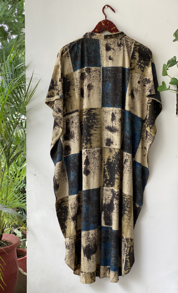 MULTI COLOUR AJRAKH BLOCK PRINT COTTON KAFTAN