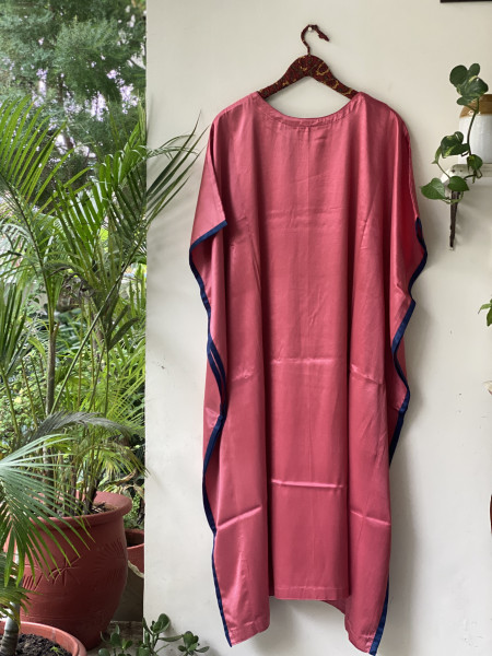 SALMON MASHRU SILK KAFTAN