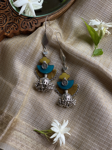 BRASS & FABRIC Handcrafted EARRINGS