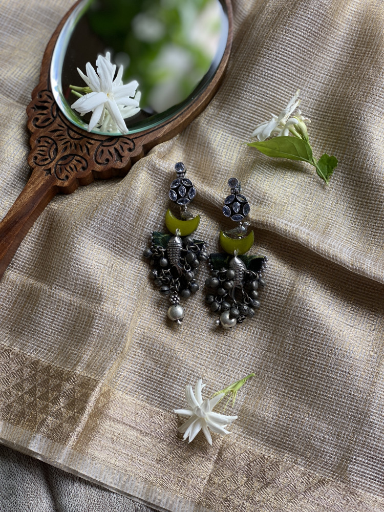Image of BRASS &amp; FABRIC Handcrafted EARRINGS
