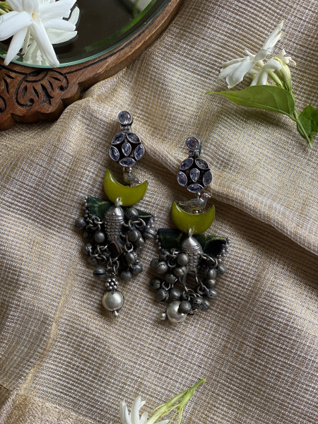 BRASS & FABRIC Handcrafted EARRINGS