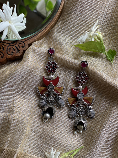 BRASS & FABRIC Handcrafted EARRINGS