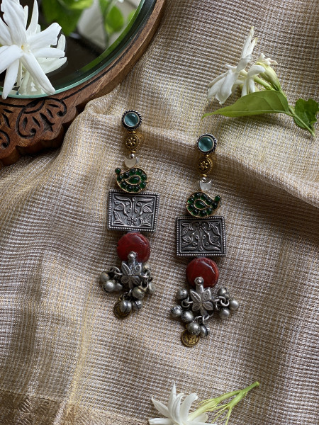 BRASS & FABRIC Handcrafted EARRINGS