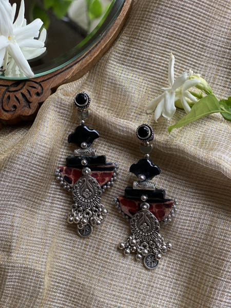 BRASS & FABRIC Handcrafted EARRINGS