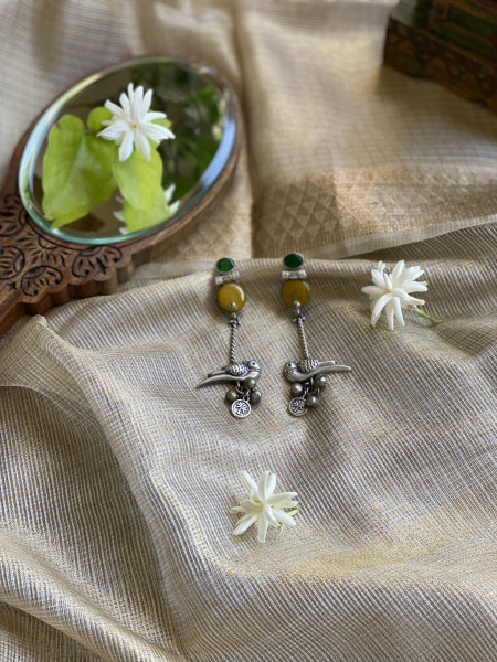 BRASS & FABRIC Handcrafted EARRINGS