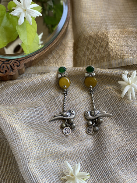 BRASS & FABRIC Handcrafted EARRINGS