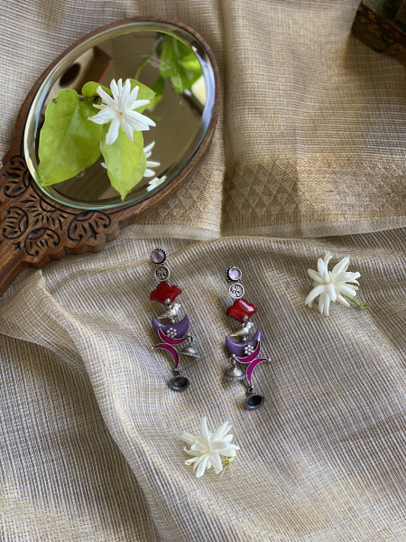 BRASS & FABRIC Handcrafted EARRINGS