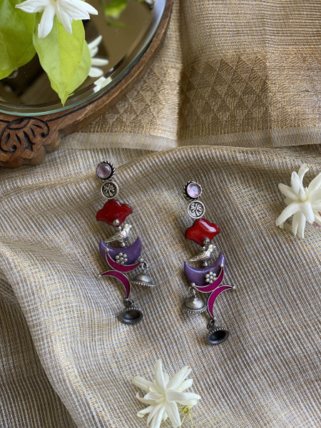 BRASS & FABRIC Handcrafted EARRINGS