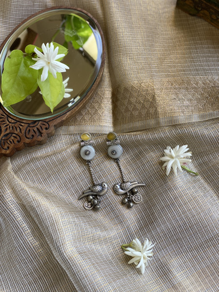 BRASS & FABRIC Handcrafted EARRINGS