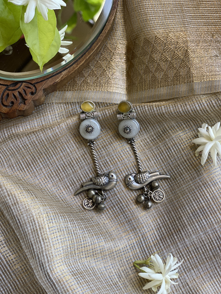 Image of BRASS &amp; FABRIC Handcrafted EARRINGS