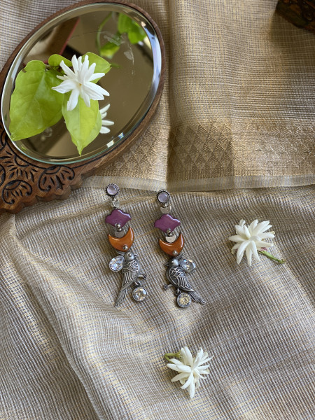 BRASS & FABRIC Handcrafted EARRINGS