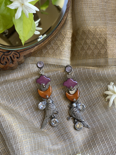 BRASS & FABRIC Handcrafted EARRINGS