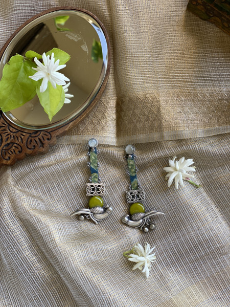 BRASS & FABRIC Handcrafted EARRINGS