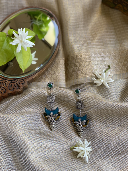 BRASS & FABRIC Handcrafted EARRINGS