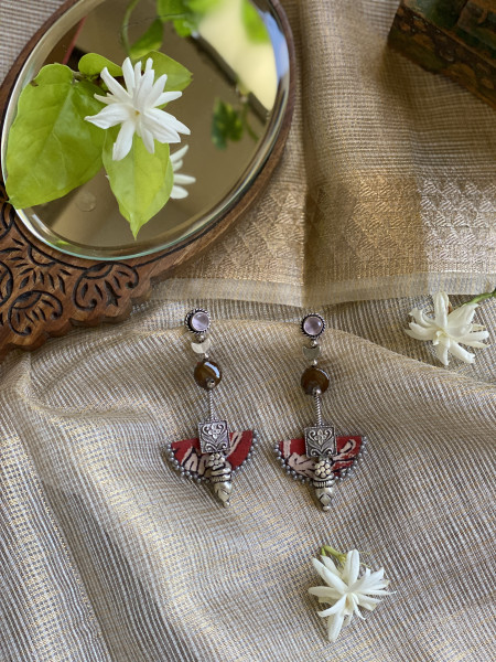 BRASS & FABRIC Handcrafted EARRINGS