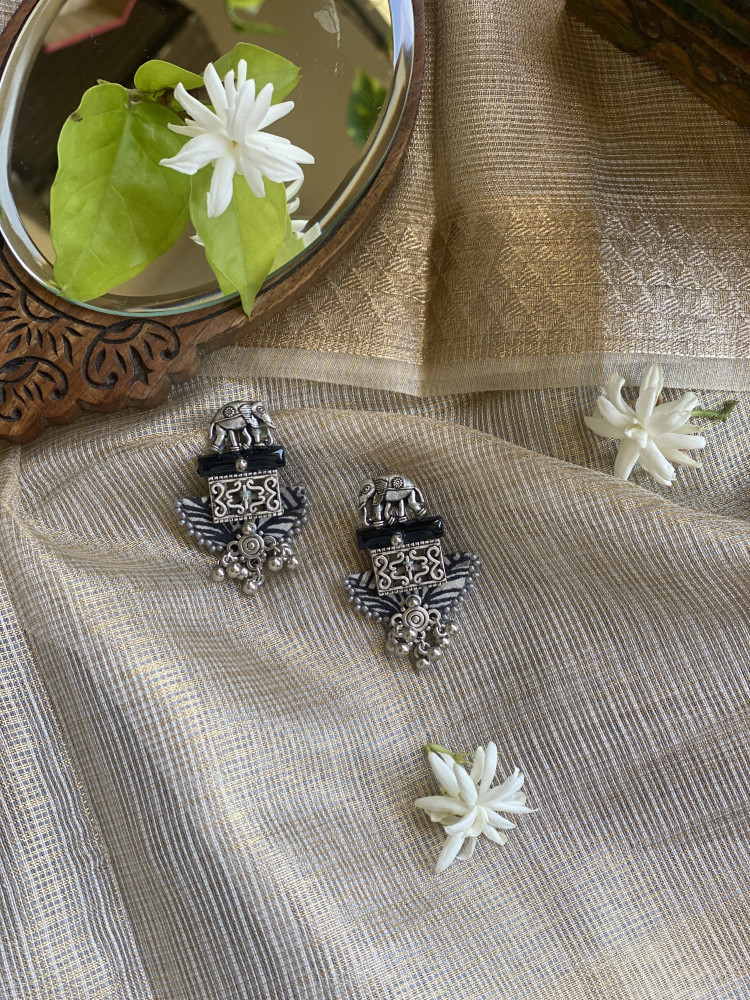 Image of BRASS &amp; FABRIC Handcrafted EARRINGS