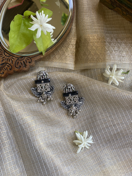 BRASS & FABRIC Handcrafted EARRINGS