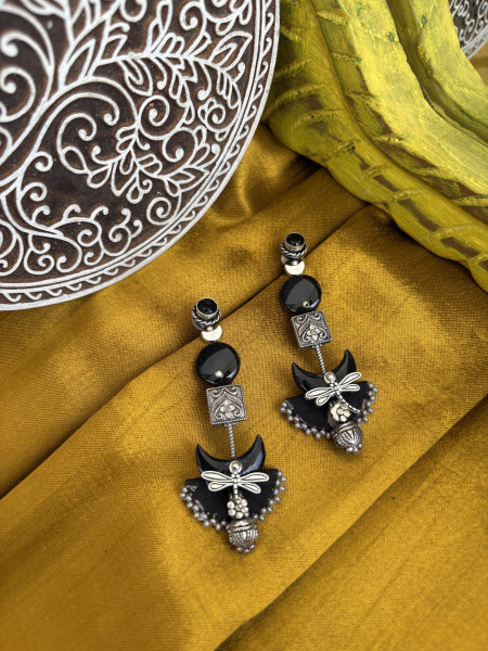 BRASS & FABRIC Handcrafted EARRINGS