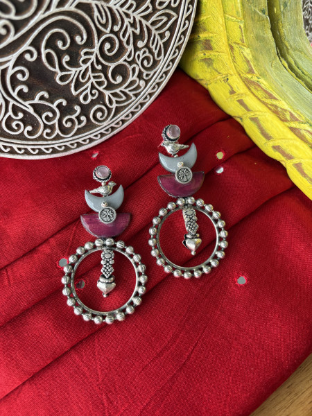 BRASS & FABRIC Handcrafted EARRINGS