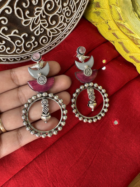 BRASS & FABRIC Handcrafted EARRINGS