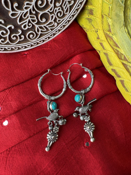 BRASS & FABRIC Handcrafted EARRINGS