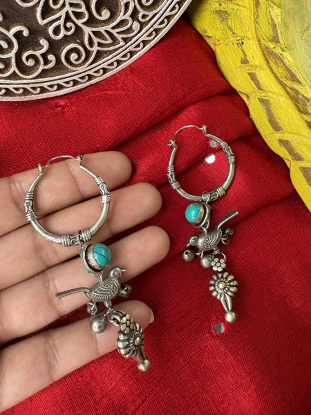 BRASS & FABRIC Handcrafted EARRINGS