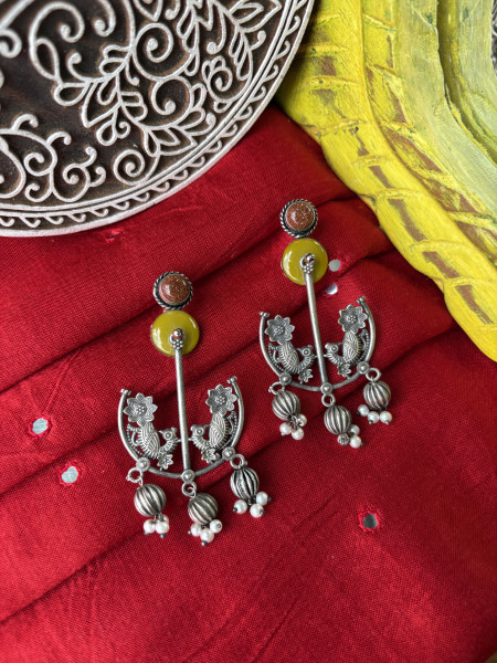 BRASS & FABRIC Handcrafted EARRINGS