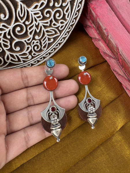 BRASS & FABRIC Handcrafted EARRINGS