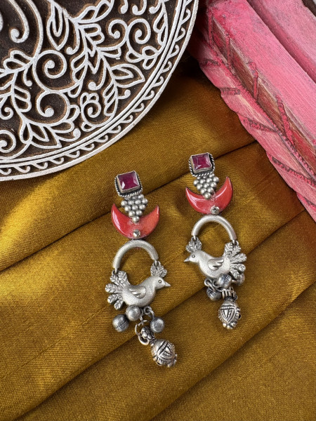 BRASS & FABRIC Handcrafted EARRINGS