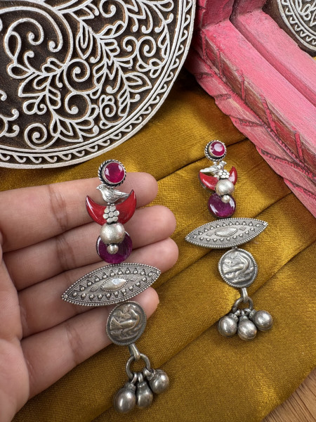 BRASS & FABRIC Handcrafted EARRINGS