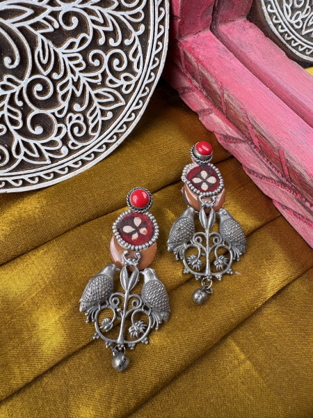 BRASS & FABRIC Handcrafted EARRINGS