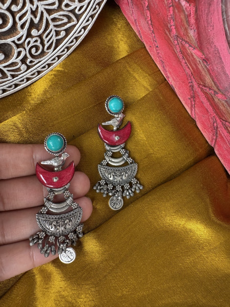 BRASS & FABRIC Handcrafted EARRINGS