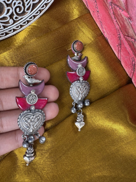 BRASS & FABRIC Handcrafted EARRINGS