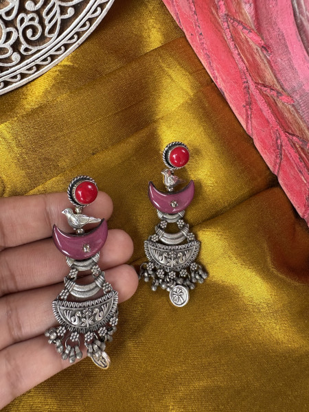 BRASS & FABRIC Handcrafted EARRINGS