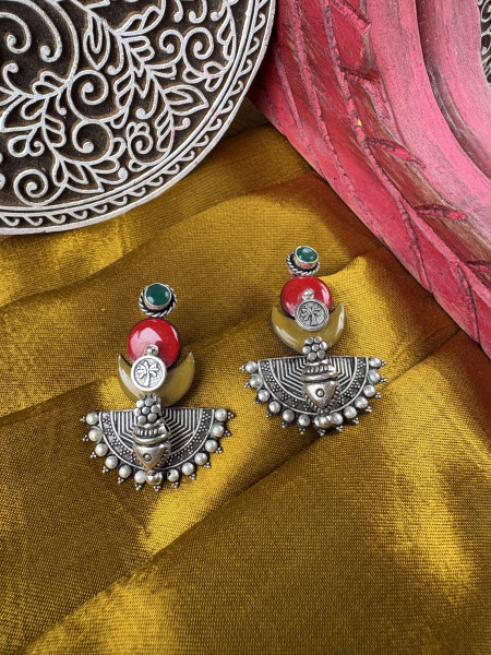 BRASS & FABRIC Handcrafted EARRINGS