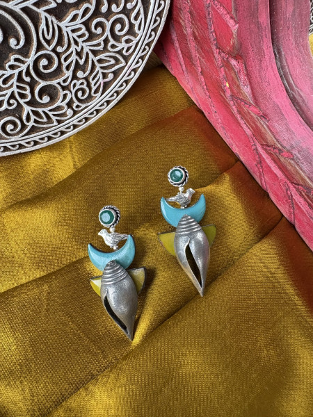 BRASS & FABRIC Handcrafted EARRINGS