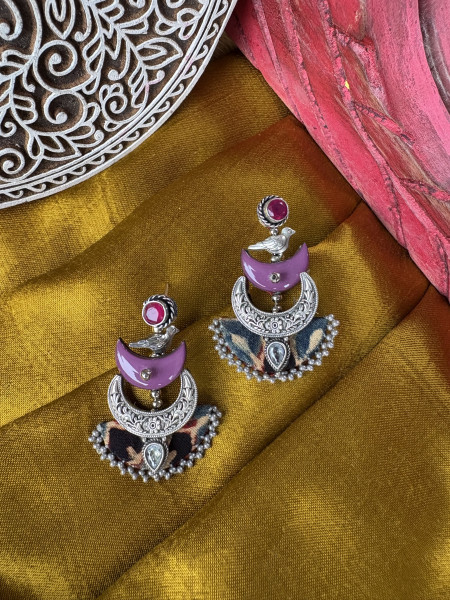 BRASS & FABRIC Handcrafted EARRINGS