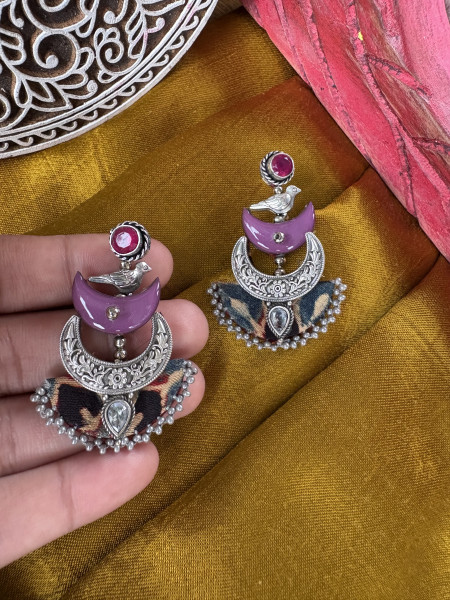 BRASS & FABRIC Handcrafted EARRINGS