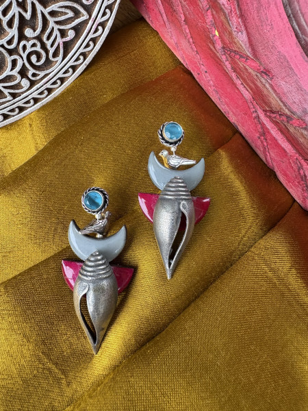 BRASS & FABRIC Handcrafted EARRINGS