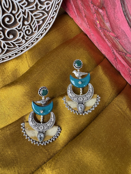 BRASS & FABRIC Handcrafted EARRINGS