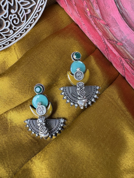 BRASS & FABRIC Handcrafted EARRINGS