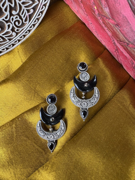 BRASS & FABRIC Handcrafted EARRINGS