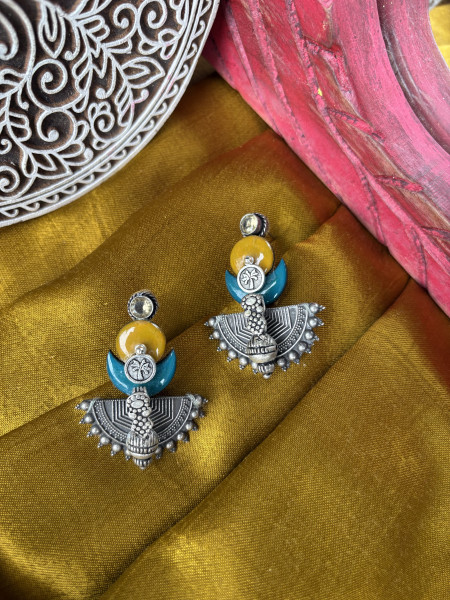 BRASS & FABRIC Handcrafted EARRINGS