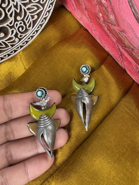 BRASS & FABRIC Handcrafted EARRINGS